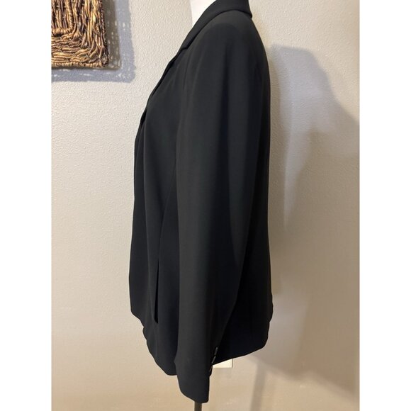 Talbots Suit Jacket Blazer 14W Black Classic 3 Button Tri-Poly - Picture 5 of 11